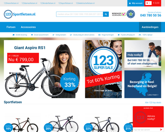 123sportfietsen.nl