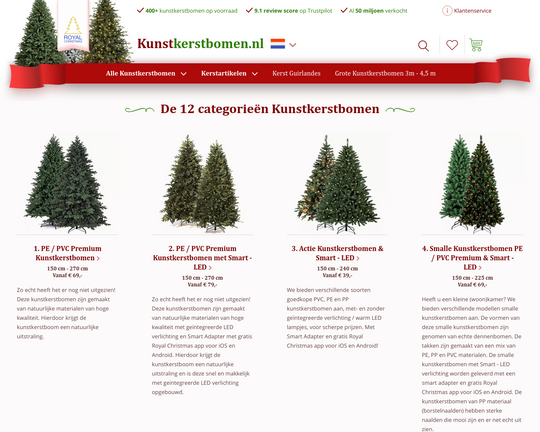 Kunstkerstbomen.nl